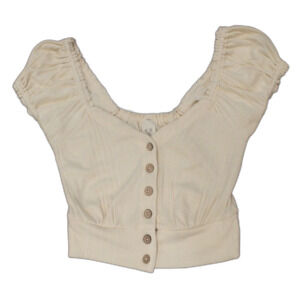 Free People We The Free Off White Crop Top Size Small